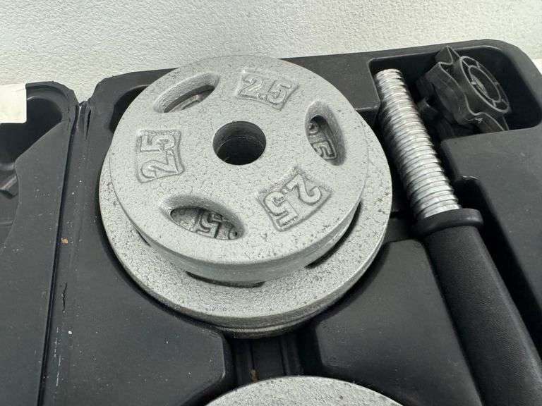 Athletic Works 40 LB Adjustable Dumbbell Set in Case
