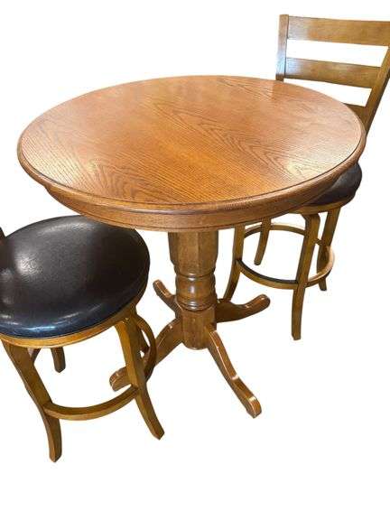 3pc Pub Top Table + 2 Bar Stools