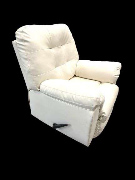 Ashley Furniture Off-White Leather Recliner - LIKE NEW!