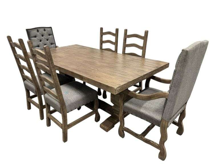 Beautiful Kinston Farmhouse Dining Table & 6 Chairs