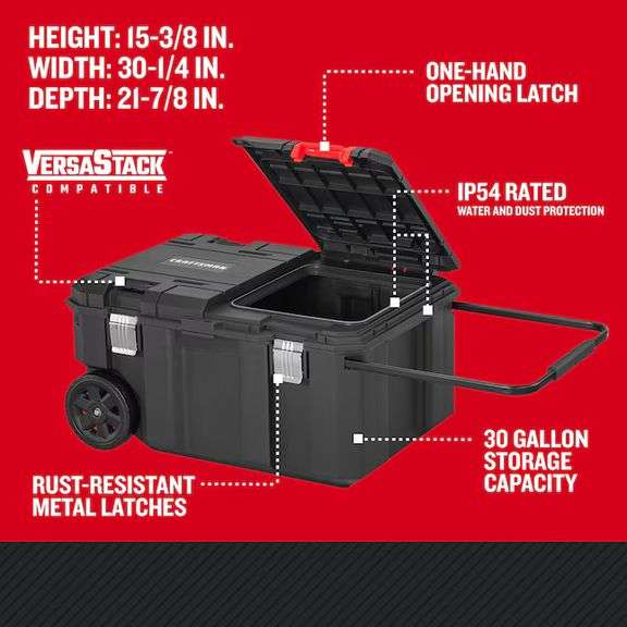 Craftsman Versastack 30 Gallon Quick Access Rolling Tool Chest