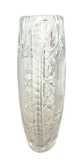 Pope John Paul II Large Crystal Vase