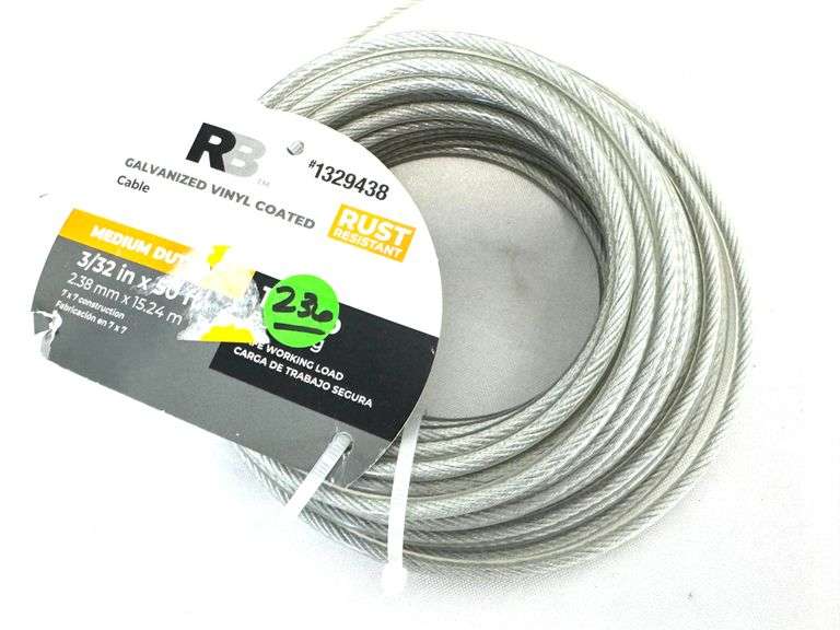 RELIABILT 3/32-in x 50.0-ft Weldless Galvanized-vinyl coated Steel Cable