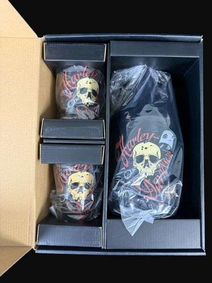 Harley-Davidson Piston Skull Growler Set