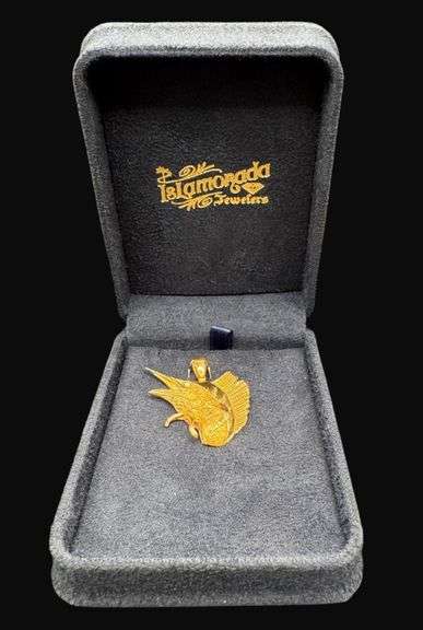 Stamped 14K Gold Termini Sailfish Pendant [14.43g]