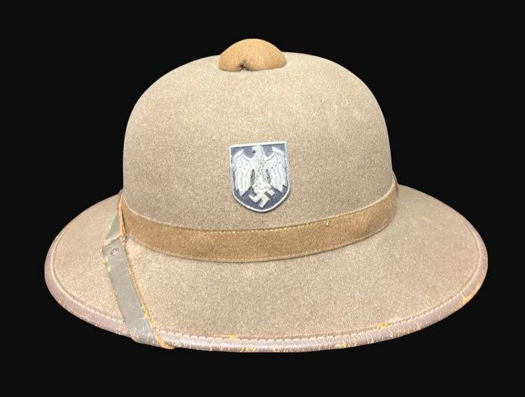 German WW2 Afrika Corps Tropical Heer Felt Pith Helmet