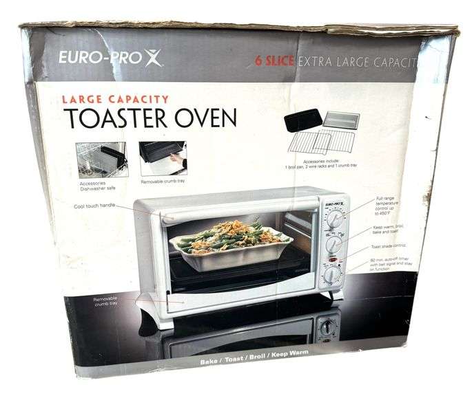 Euro-Pro Toaster Oven Model T0284, New