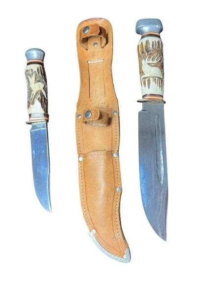Vintage Solingen Double Hunting Knife Set