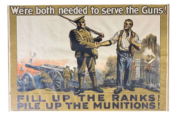 British WW1 “Fill Up the Ranks” Propaganda Poser