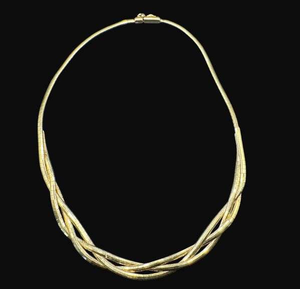 Stamped 14K Gold Braided Omega Chain [22.17g]