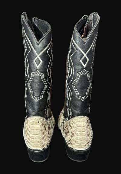 Rockin Leather Python Exotic Skin Men’s Western Boots
