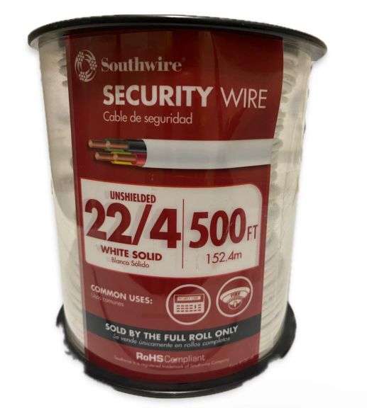 Southwire 22/4 - 500 ft Solid White Security Cable