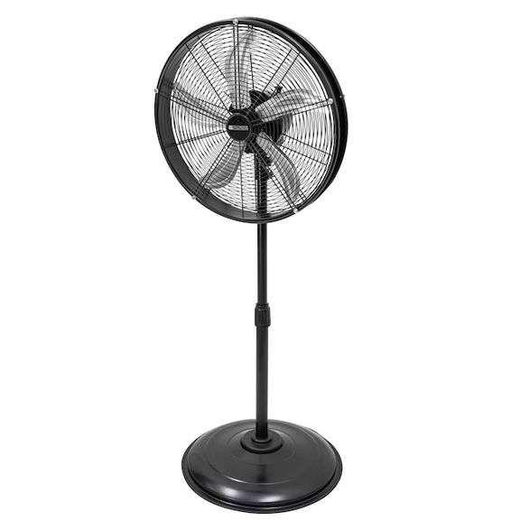 Utilitech 20-in 120 -Volt 3 -Speed High Velocity Indoor Black Oscillating Pedestal Fan
