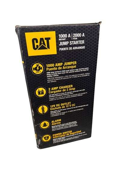 CAT CJ3000 Professional Jump Starter Peak Amp Battery Booster, Built-In Power Switch, Battery Clamps