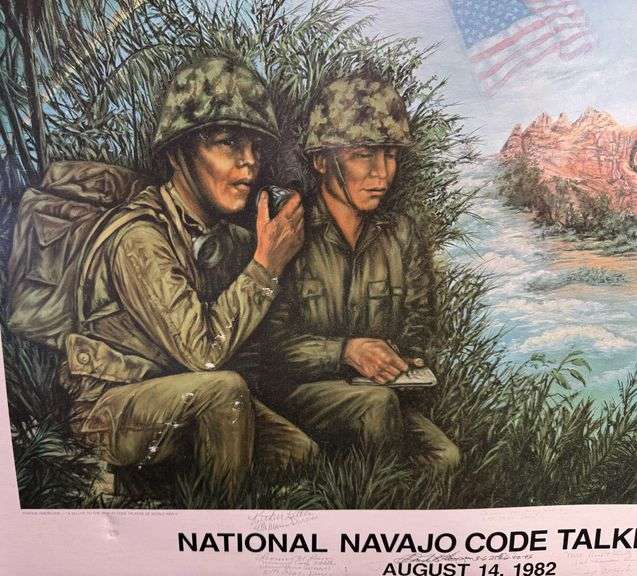 Navajo Code Talkers Day Signed Poster