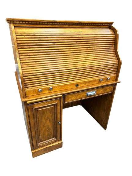 Oak Roll Top Desk