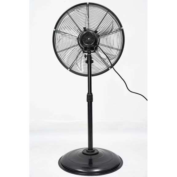 Utilitech 20-in 120 -Volt 3 -Speed High Velocity Indoor Black Oscillating Pedestal Fan