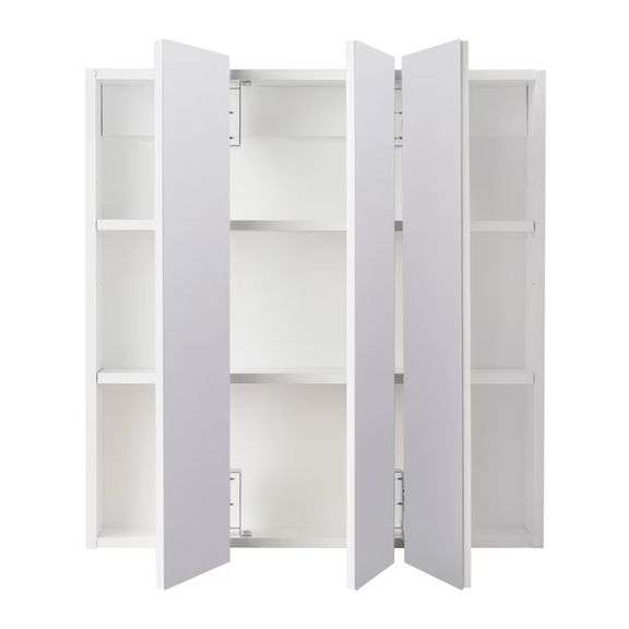 Style Selections 24.25-in x 25-in Surface Mount White Mirrored Rectangle Medicine Cabinet