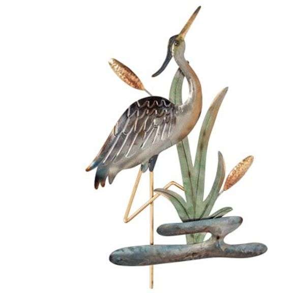 Metal Heron Wall Hanging, New