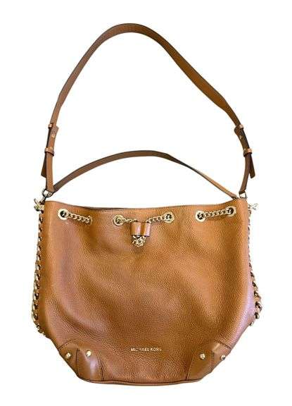 Michael Kors Alanis Large Pebbled Leather Bucket Bag