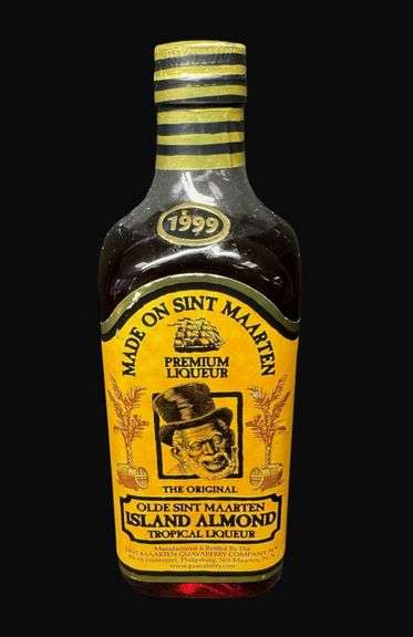 Olde Sint Maarten Island Almond Tropical Liqueur Collector Bottle