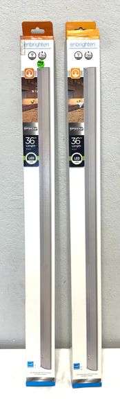 Two - Enbrighten PRO 36in. Direct Wire LED  Under Cabinet Fixture,  White