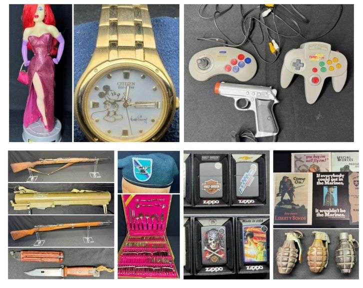 Multi Estate Auction with Firearms, Military, Toys & New Old Stock