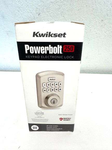 Kwikset Powerbolt 250 Satin Nickel Electronic Deadbolt SmartKey Keypad