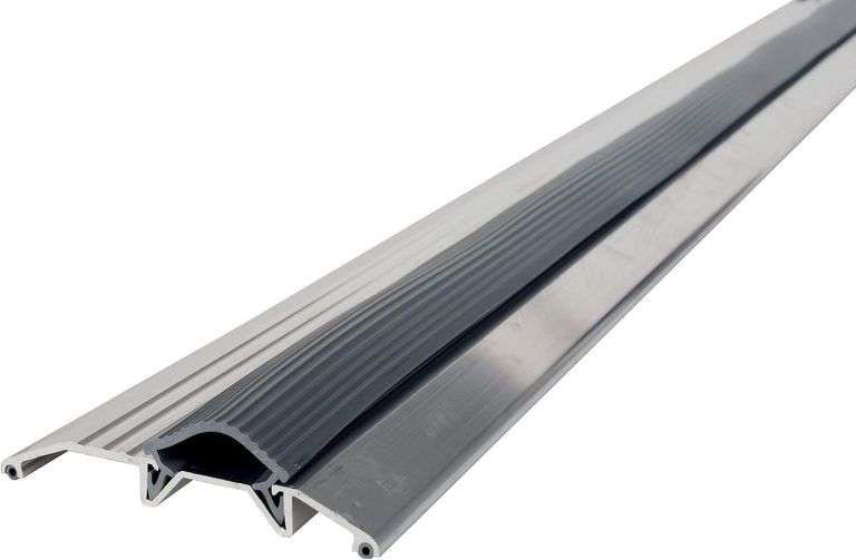 M-D Building Products 08151 3-3/4 in. x 3/4 in. x 72 in. Silver Aluminum and Vinyl Heavy-Duty Low-Pr
