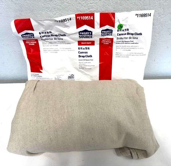 Project Source 8oz Canvas 6-ft x 9-ft Drop Cloth