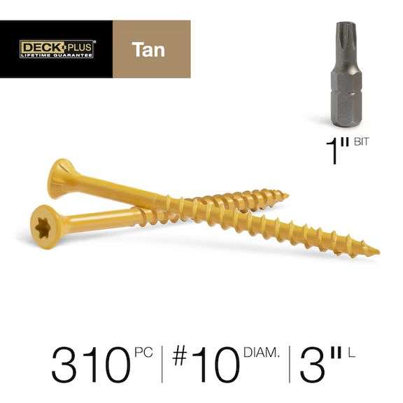 Deck Plus #10 x 3-in Wood to wood Deck Screws ( 310 -Per Box )