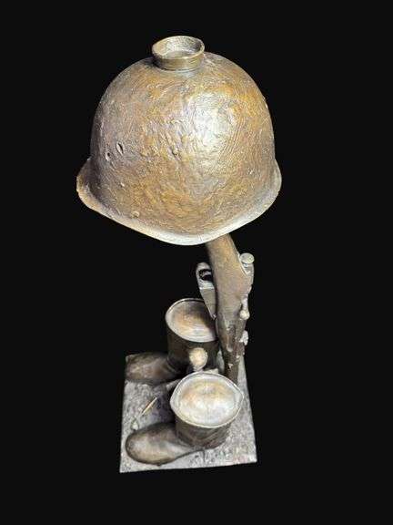 Full Size Bronze WW2 Russian Fallen Soldier Battlefield Cross