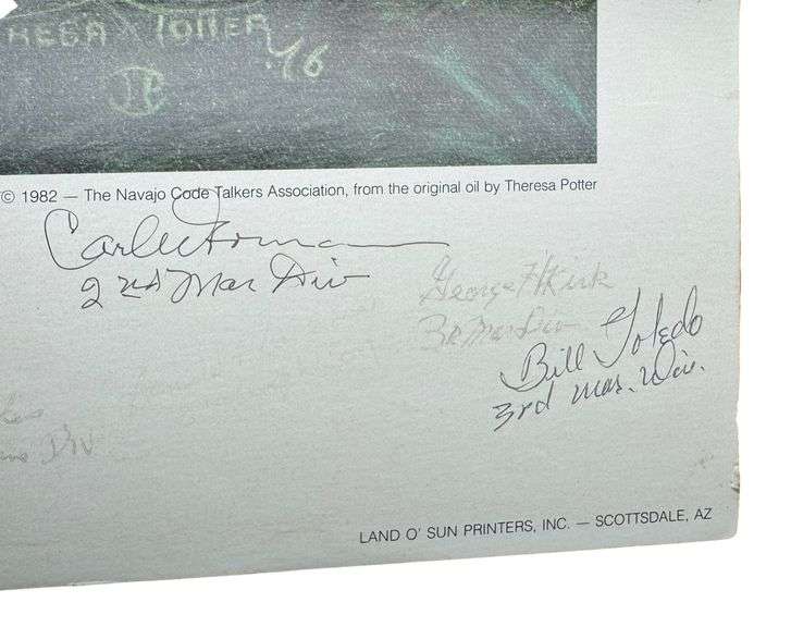 Navajo Code Talkers Day Signed Poster