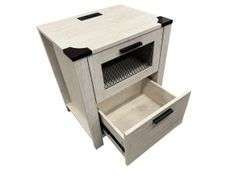 Latitude Run Farmhouse Nightstands w/ Charging Station