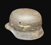 1940 German M40 Two Decal Luftwaffe Helmet