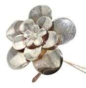 Paola Valentino Sterling Italy, Sculptural Flower Ring, Size 6