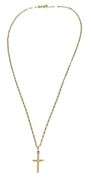 14K Gold Ladies Cross Pendant & Chain Set (2.80 grams)