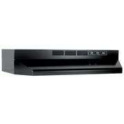 Broan 30 inch Ductless Recirculating Black Under Cabinet Range Hood with Charcoal Filter