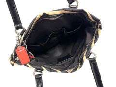 Coach Black / Cream Zebra Print Shoulder Bag