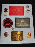 Soviet Badge, Patch, and Belt Buckle Assortment