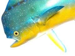 Large 42" Long Blue Dolphin Fish Wall Sculpture