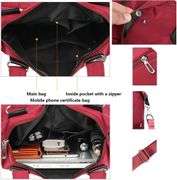 Nylon Tote Bag for Women Shoulder Tote Bag with Zipper casual Waterproof Purse and Handbags Lightwei