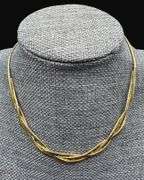 Stamped 14K Gold Braided Omega Chain [22.17g]