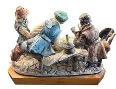 Monumental Capodimonte La Fuente Porcellane, Card Game, Signed