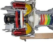 Full Size Cut Away Model of Huey Helicopter Motor