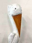 HUGE 40" Tall Carved Wood Pelican Sculpture