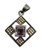 Sterling Pendant with Light Purple Stone
