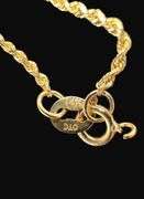 Stamped 14K Gold Heart and Cupid Charm with Chain [5.06g]