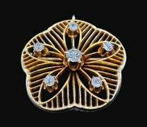 Tested 14K Gold Diamond Converter Brooch [5.54g]