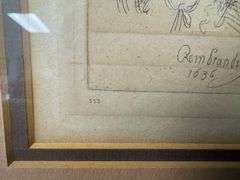 Rembrandt Etching “Studies of the Head of Saskia and Others”